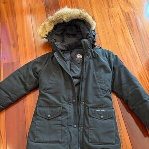 Canada Goose Black Parka with Fur Trim
